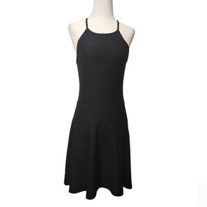 Mossimo Supply Co. Black Textured Halter Dress Size XS